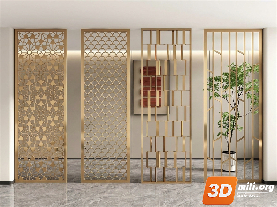 Folding screen Skp Files 